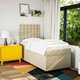 thumbnail of vidaXL Boxspringbett mit Matratze Creme 80x200 cm Stoff