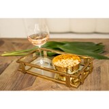 thumbnail of Plateau miroir rectangulaire doré  31x18x5cm