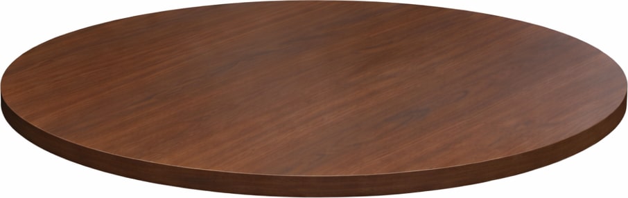 pemora Tischplatte Melaminharz -  Ø 80 cm - 25 mm stark, Dekor nussbaum dunkel