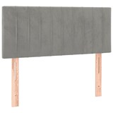 thumbnail of vidaXL Boxspringbett mit Matratze & LED Hellgrau 90x190 cm Samt