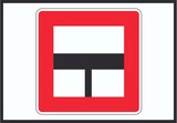 thumbnail of Nur einfahren in die Haupt­wasser­straße wenn niemand behindert wird Schild mit Symbol A2 Rückseite selbstklebend