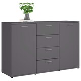 thumbnail of Sideboard Grau 120x35,5x75 cm Holzwerkstoff