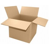 thumbnail of 50x Faltkarton  400x400x(100)-350mm mit variabler Höhe 1-wellig Dickwelle braun