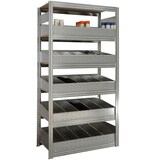 thumbnail of PROREGAL Kleinteileregal FALKE Stecksystem mit Schüttensets | Grundregal | HxBxT 200x100x60cm | 6 Ebenen mit Spanplatten | Fachlast 150kg | Verzinkt