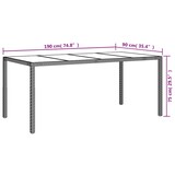 thumbnail of vidaXL 9-tlg. Garten-Essgruppe mit Kissen Beige Poly Rattan