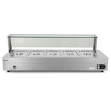 thumbnail of VERTES Calentador de comida, calentador de bufé, eléctrico, 1500 W, de acero inoxidable (incluye 5 recipientes GN de 1/2 con tapa, 10 l, 30-85 °C)