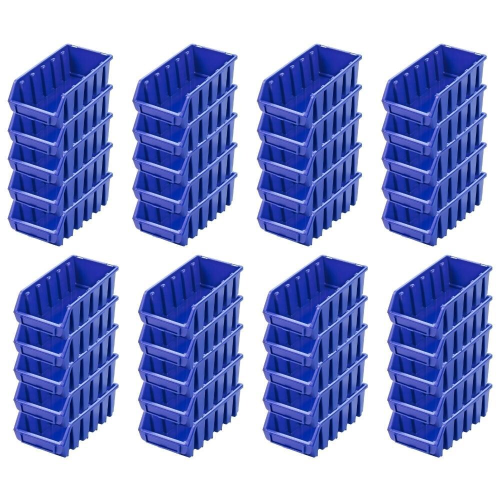 PROREGAL Mega Deal 40x Sichtlagerbox 2L | HxBxT 7,5x11,6x21,2cm | Polypropylen | Blau | Sichtlagerbehälter, Sichtlagerkasten, Sortierbehälter
