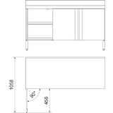 thumbnail of Mesa mural c/3 puertas abatibles 1500x600x850 mm.  de Fricosmos