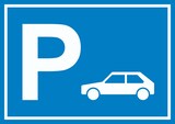 thumbnail of Auto PKW Parkplatz Schild waagerecht A1 (594x841mm)