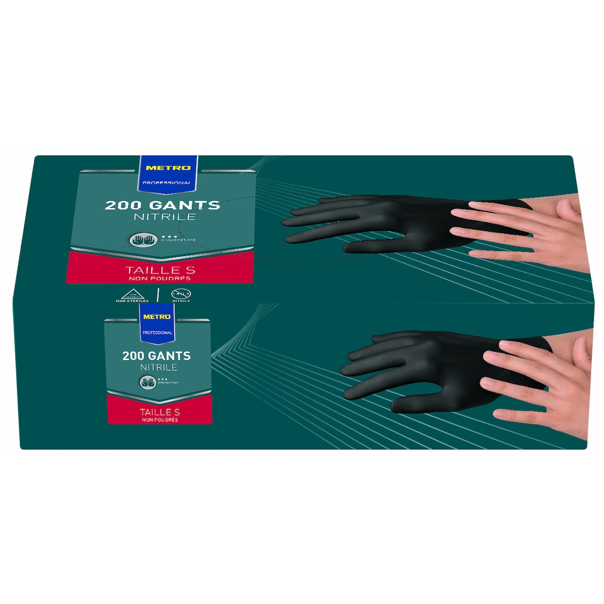 METRO PROFESSIONAL Gant nitrile noire taille S x 200
