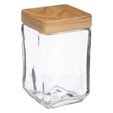 thumbnail of WellHome Set di 3 barattoli di vetro quadrati, 0,85 l / 1,7 l / 2 l