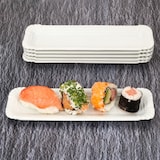 thumbnail of 24x Pur Pappteller aus Porzellan 20,2x6cm weiß Servier-Teller Wurst Pralinen