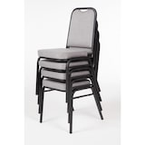 thumbnail of Bolero banketstoelen met vierkante rugleuning, grijs, 4 stuks