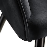 thumbnail of tectake Chaise Rembourrée aspect velours dossier ergonomique noir - 403663