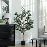 thumbnail of HOMCOM árbol artificial de laurel 150 cm planta artificial decorativa grande decoración para hogar oficina balcón dormitorio verde