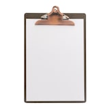 thumbnail of Securit® Porte-menu en bois avec clip - Clip en acier inoxydable - A4. Clip marron, presse-papiers gris.