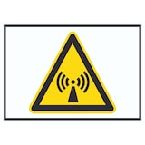 thumbnail of Achtung Nicht ionisierende Strahlung Symbol A4 Rückseite selbstklebend Schild