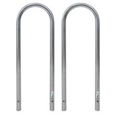 thumbnail of 2 x Fahrradanlehnbügel 115 x 41 cm Edelstahl Ø 49 mm grau