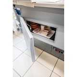 thumbnail of KBS Frischwarentheke 3830x1148x1200 mm mit Maschine und Seitenteilen grau 230 V