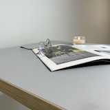 thumbnail of Restootab - Tafelblad 70x70 kleur medio grijs met imitatie houten randen