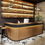 thumbnail of 【Muhei150cm】Bartheke Empfangstheke Empfangstresen Bartisch Ladentheke Verkaufstheke Kassentheke Theke