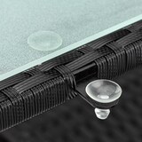 thumbnail of CASARIA® Polyrattan Gartentisch Glasplatte 190x90x74cm schwarz