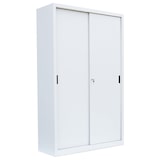thumbnail of XXL Schiebetürenschrank Büro Aktenschrank Sideboard aus Stahl Weiß 1950 x 1200 x 450 mm (HxBxT) 550167