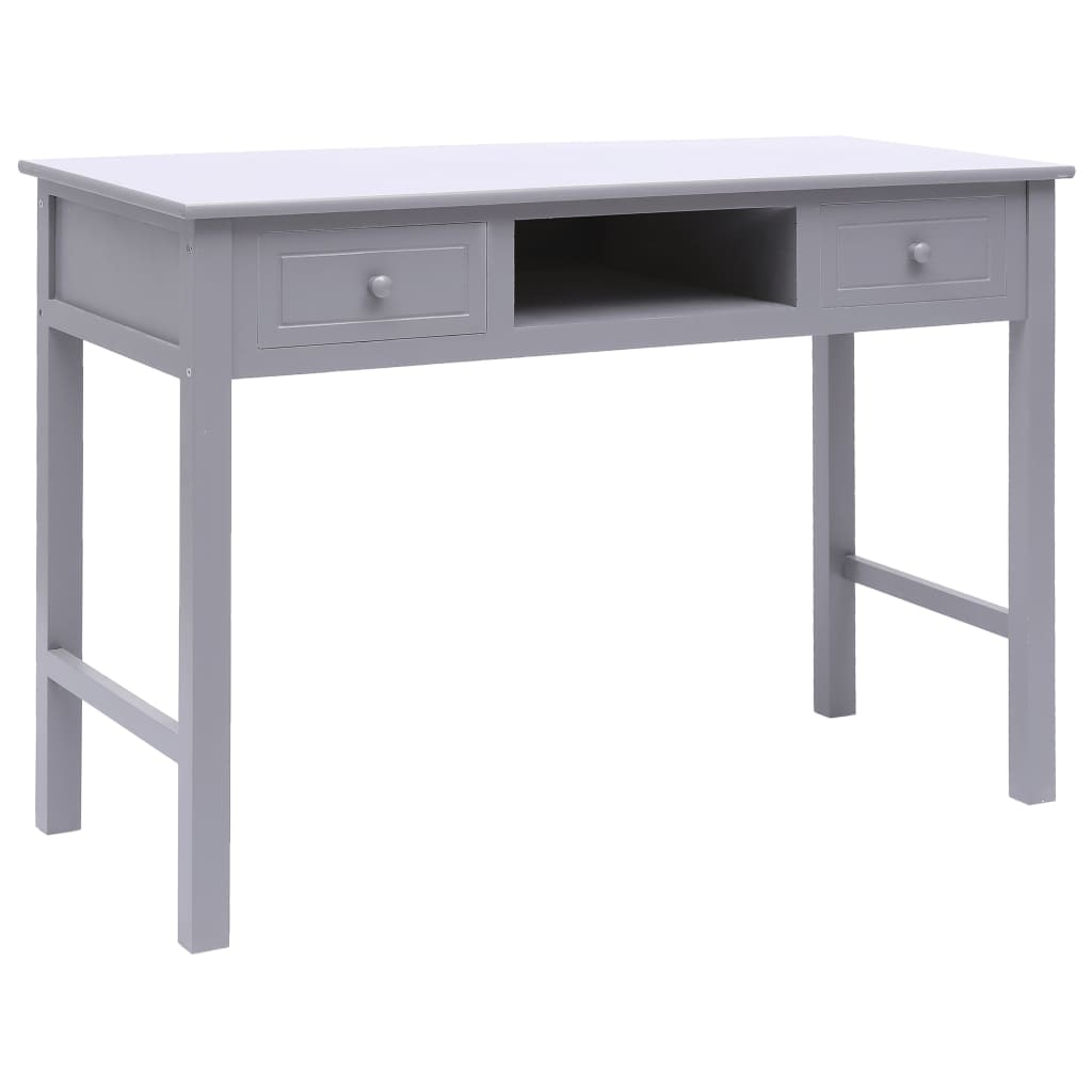 vidaXL Schreibtisch Grau 110×45×76 cm Holz
