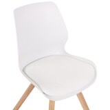 thumbnail of Décoshop26 - Lot de 2 chaises de salle à manger en plastique blanc style scandinave pieds bois CDS101141