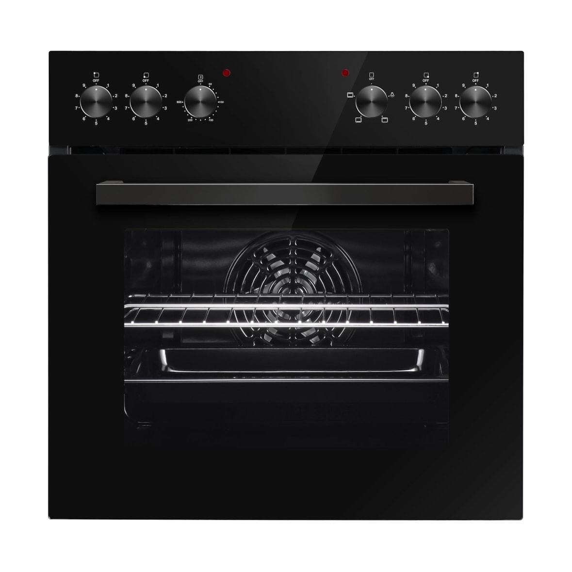 PKM Einbauherdset EHSM3B, EEK A, 3 Backofen Funktionen, Blende in schwarzem Glas