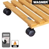 thumbnail of WAGNER Pflanzenroller NATURE 35 x 35 x 8 cm, für Innenbereich, Erle massiv, geölt, Tragkraft 100 kg, EU Ware - 20083501