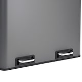thumbnail of TM2X30 Treteimer 60 Liter Abfalleimer Mülleimer Design Mülltrennung Papierkorb Küchen-Ordnung Trennsystem Grau
