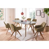 thumbnail of SalesFever Essgruppe 180x90 cm | 5 tlg | Eiche Massivholz | Grau
