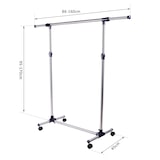 thumbnail of HOMCOM Rella Appendiabiti su Ruote Larghezza Altezza in Acciaio Inox