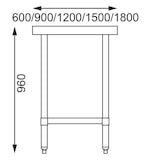 thumbnail of Gastronoble Vogue Arbeitstisch mit Regalboden 60 x 70cm