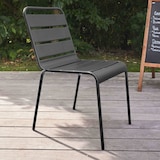 thumbnail of Chaise de terrasse en métal noir