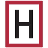 thumbnail of Feuerwehrschild, Hinweisschild auf einen Hydranten - DIN 4066 - 200x250 mm Folie selbstklebend