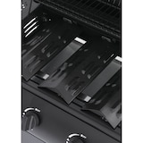 thumbnail of aro 3-Brenner Gasgrill, Grillfläche 33 x 55 cm, fahrbar, Ablagetisch, Stahl, schwarz