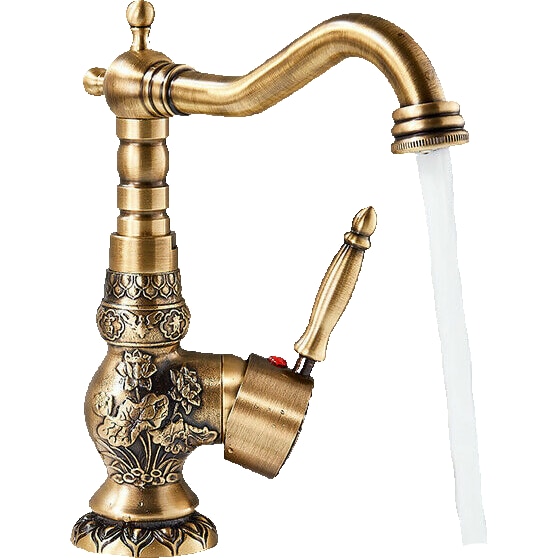Rubinetto Per Lavabo 3 Fori Nero – Arco Alto, Girevole 360°, Miscelatore Bagno In Ottone Con Due Maniglie - 5