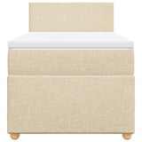 thumbnail of vidaXL Boxspringbett mit Matratze Creme 80x200 cm Stoff