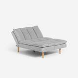 thumbnail of Divano letto clic clac 2 posti in tessuto con schienale reclinabile Livra - Grigio-DI3316GC
