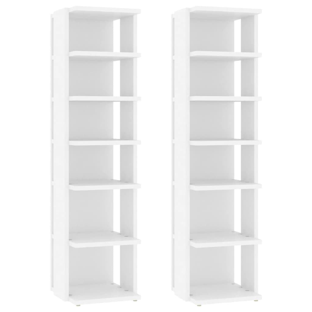 Helloshop26 - Armário para sapatos organizador de sapatos móvel para hall de entrada corredor sala de estar conjunto de 2 27,5 x 27 02_0022124