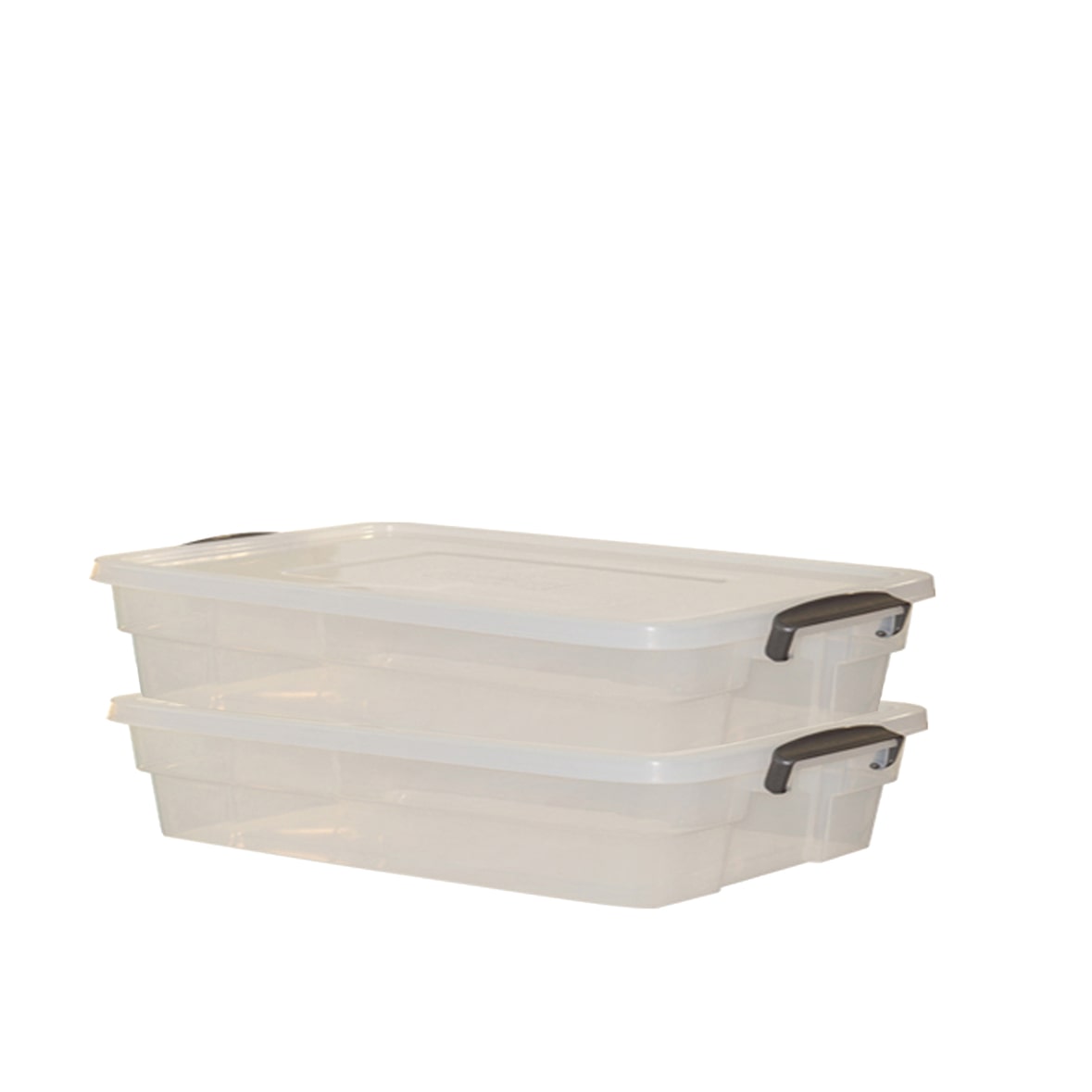 Caja transparente Eurobox 20 litros con tapa. (Lote de 2 unidades)