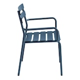 thumbnail of Terrassensessel aus dunkelblauem Aluminium