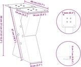 thumbnail of Helloshop26 - Set aus 2 robusten modernen X-förmigen Couchtischbeinen 40 x 30 cm weißer Stahl 02_0057205