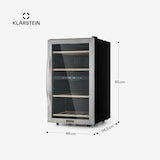 thumbnail of Klarstein Vinamour 45 DuoWeinkühlschrank 2 Zonen 118 Ltr / 45 Fl 5-18 °C Edelstahl