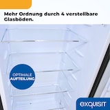thumbnail of Exquisit Retro-Kühlschrank, ohne Gefrierfach, 229 Liter, groß, 5 Ablagen, Gemüsefach, Temperaturregelung, RKS325-V-H-161E mattschwarz