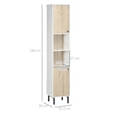 thumbnail of kleankin armario alto de baño columna auxiliar de baño con 2 puertas y 6 estantes para ducha aseo dormitorio estilo moderno 31,5x30x169 cm