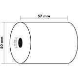thumbnail of Exacompta 40346E 50x Additionsrolle 57mm x 20m, 1-lagig, Offset extraweiß 60g - Weiß