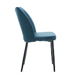 thumbnail of METRO PROFESSIONAL Gepolsterter Restaurantstuhl Salto 2er Set, Stahl/Polyester, hellblau/schwarz